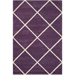CHATHAM, PURPLE / IVORY, 6' X 9', Area Rug, CHT720F-6