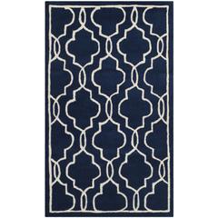 CHATHAM, DARK BLUE / IVORY, 3' X 5', Area Rug, CHT723C-3