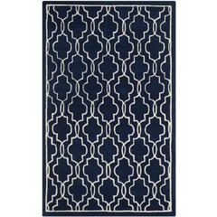 CHATHAM, DARK BLUE / IVORY, 5' X 8', Area Rug, CHT723C-5