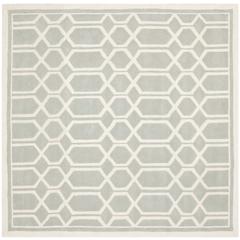 CHATHAM, GREY / IVORY, 5' X 5' Square, Area Rug, CHT725E-5SQ