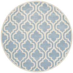 CHATHAM, BLUE / IVORY, 5' X 5' Round, Area Rug, CHT727B-5R
