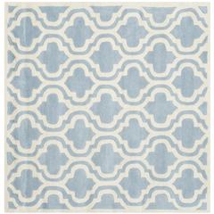 CHATHAM, BLUE / IVORY, 5' X 5' Square, Area Rug, CHT727B-5SQ