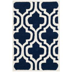 CHATHAM, DARK BLUE / IVORY, 2' X 3', Area Rug, CHT727C-2