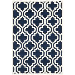 CHATHAM, DARK BLUE / IVORY, 3' X 5', Area Rug, CHT727C-3