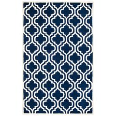 CHATHAM, DARK BLUE / IVORY, 5' X 8', Area Rug, CHT727C-5