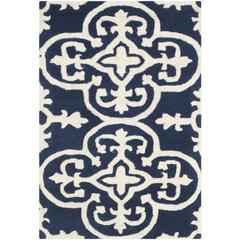CHATHAM, DARK BLUE / IVORY, 2' X 3', Area Rug, CHT729C-2