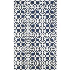 CHATHAM, DARK BLUE / IVORY, 5' X 8', Area Rug, CHT729C-5
