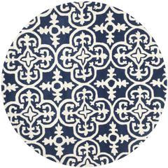 CHATHAM, DARK BLUE / IVORY, 5' X 5' Round, Area Rug, CHT729C-5R