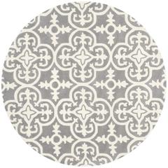 CHATHAM, DARK GREY / IVORY, 5' X 5' Round, Area Rug, CHT729D-5R