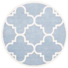CHATHAM, BLUE / IVORY, 5' X 5' Round, Area Rug, CHT730B-5R