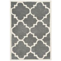 CHATHAM, DARK GREY / IVORY, 2' X 3', Area Rug, CHT730D-2