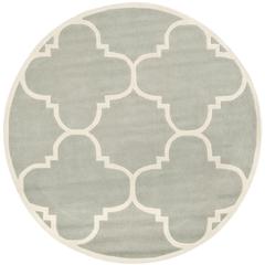 CHATHAM, GREY / IVORY, 7' X 7' Round, Area Rug, CHT730E-7R