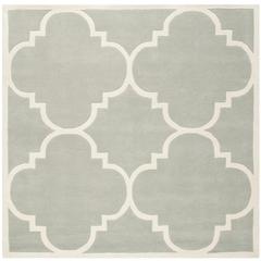 CHATHAM, GREY / IVORY, 4' X 4' Square, Area Rug, CHT730E-4SQ