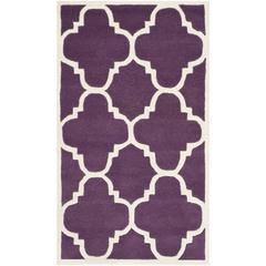 CHATHAM, PURPLE / IVORY, 3' X 5', Area Rug, CHT730F-3