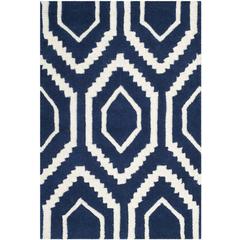 CHATHAM, DARK BLUE / IVORY, 2' X 3', Area Rug, CHT731C-2