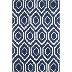 CHATHAM, DARK BLUE / IVORY, 4' X 6', Area Rug, CHT731C-4