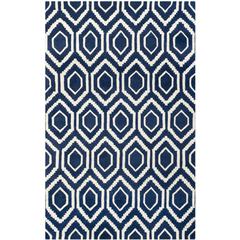 CHATHAM, DARK BLUE / IVORY, 5' X 8', Area Rug, CHT731C-5
