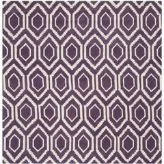CHATHAM, PURPLE / IVORY, 7' X 7' Square, Area Rug, CHT731F-7SQ