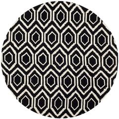 CHATHAM, BLACK / IVORY, 7' X 7' Round, Area Rug, CHT731K-7R