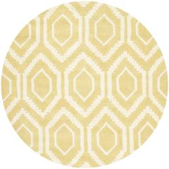 CHATHAM, LIGHT GOLD / IVORY, 4' X 4' Round, Area Rug