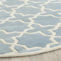 CHATHAM, BLUE / IVORY, 5' X 5' Round, Area Rug, CHT732B-5R