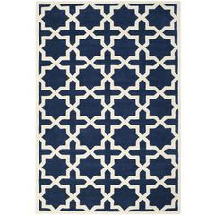 CHATHAM, DARK BLUE / IVORY, 6' X 9', Area Rug, CHT732C-6