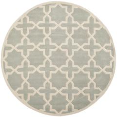 CHATHAM, GREY / IVORY, 7' X 7' Round, Area Rug, CHT732E-7R