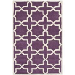 CHATHAM, PURPLE / IVORY, 3' X 5', Area Rug, CHT732F-3