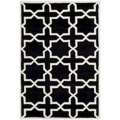 CHATHAM, BLACK / IVORY, 3' X 5', Area Rug, CHT732K-3