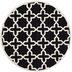 CHATHAM, BLACK / IVORY, 7' X 7' Round, Area Rug, CHT732K-7R
