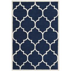 CHATHAM, DARK BLUE / IVORY, 4' X 6', Area Rug, CHT733C-4