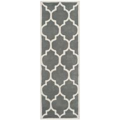 CHATHAM, DARK GREY / IVORY, 2'-3" X 11', Area Rug, CHT733D-211
