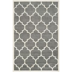 CHATHAM, DARK GREY / IVORY, 5' X 8', Area Rug, CHT733D-5