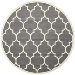 CHATHAM, DARK GREY / IVORY, 7' X 7' Round, Area Rug, CHT733D-7R