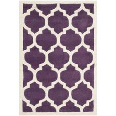 CHATHAM, PURPLE / IVORY, 2' X 3', Area Rug, CHT733F-2