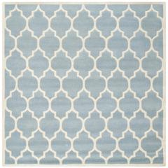 CHATHAM, BLUE / IVORY, 7' X 7' Square, Area Rug, CHT734B-7SQ