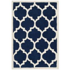 CHATHAM, DARK BLUE / IVORY, 2' X 3', Area Rug, CHT734C-2