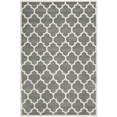 CHATHAM, DARK GREY / IVORY, 5' X 8', Area Rug, CHT734D-5