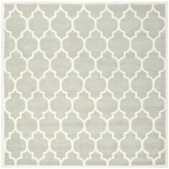 CHATHAM, GREY / IVORY, 4' X 4' Square, Area Rug, CHT734E-4SQ