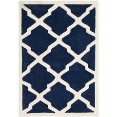 CHATHAM, DARK BLUE / IVORY, 2' X 3', Area Rug, CHT735C-2