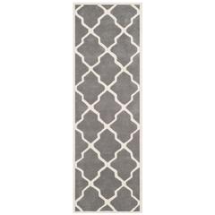 CHATHAM, DARK GREY / IVORY, 2'-3" X 11', Area Rug, CHT735D-211