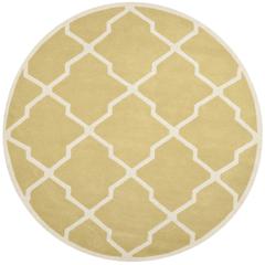 CHATHAM, LIGHT GOLD / IVORY, 7' X 7' Round, Area Rug, CHT735L-7R