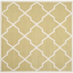 CHATHAM, LIGHT GOLD / IVORY, 7' X 7' Square, Area Rug, CHT735L-7SQ