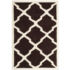 CHATHAM, DARK BROWN / IVORY, 2' X 3', Area Rug