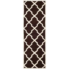 CHATHAM, DARK BROWN / IVORY, 2'-3" X 11', Area Rug
