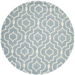 CHATHAM, BLUE / IVORY, 7' X 7' Round, Area Rug, CHT736B-7R