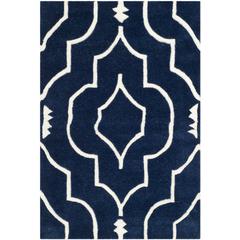 CHATHAM, DARK BLUE / IVORY, 2' X 3', Area Rug, CHT736C-2