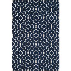 CHATHAM, DARK BLUE / IVORY, 5' X 8', Area Rug, CHT736C-5