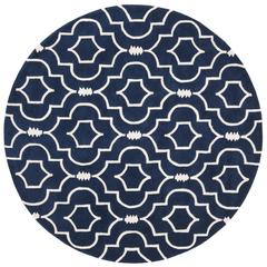 CHATHAM, DARK BLUE / IVORY, 7' X 7' Round, Area Rug, CHT736C-7R