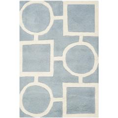 CHATHAM, BLUE / IVORY, 2' X 3', Area Rug, CHT737B-2